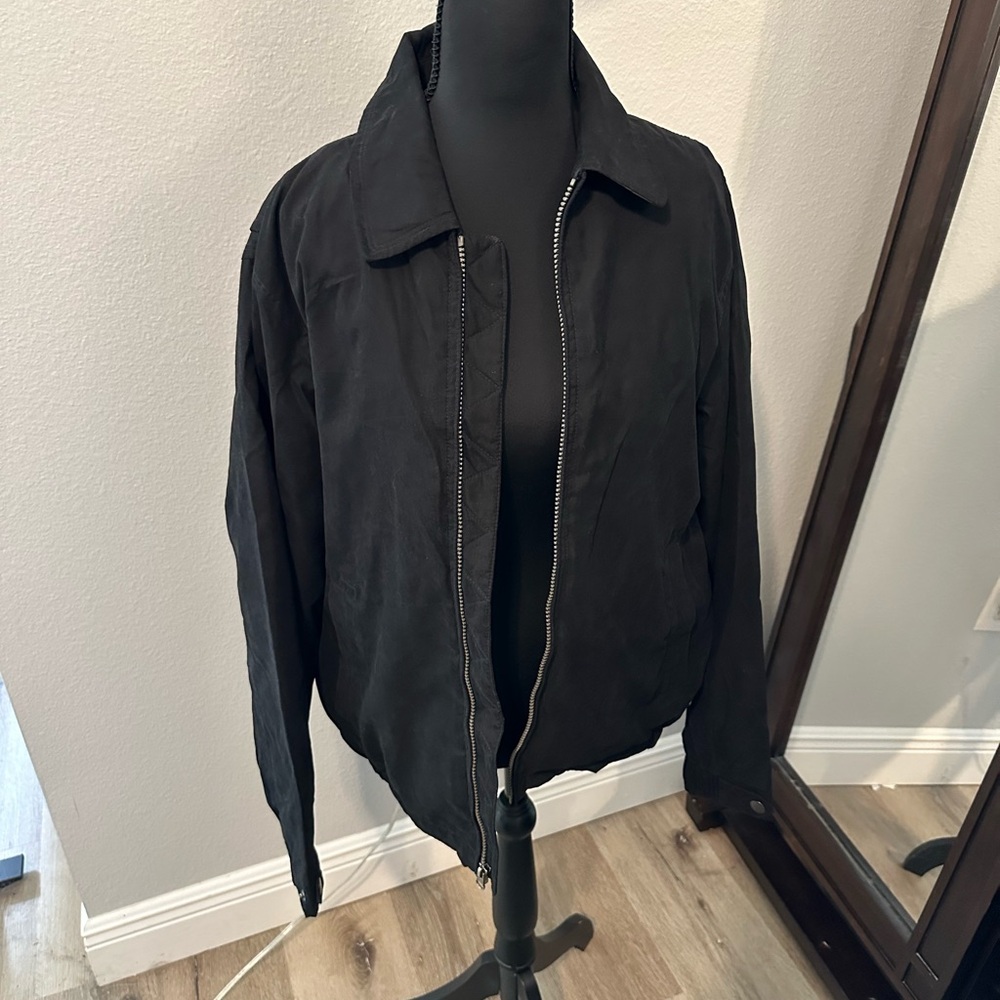 Polyester Black Jacket With Inner Pockets - image 1